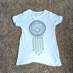 M, White and black, womens dreamcatcher t-shirt